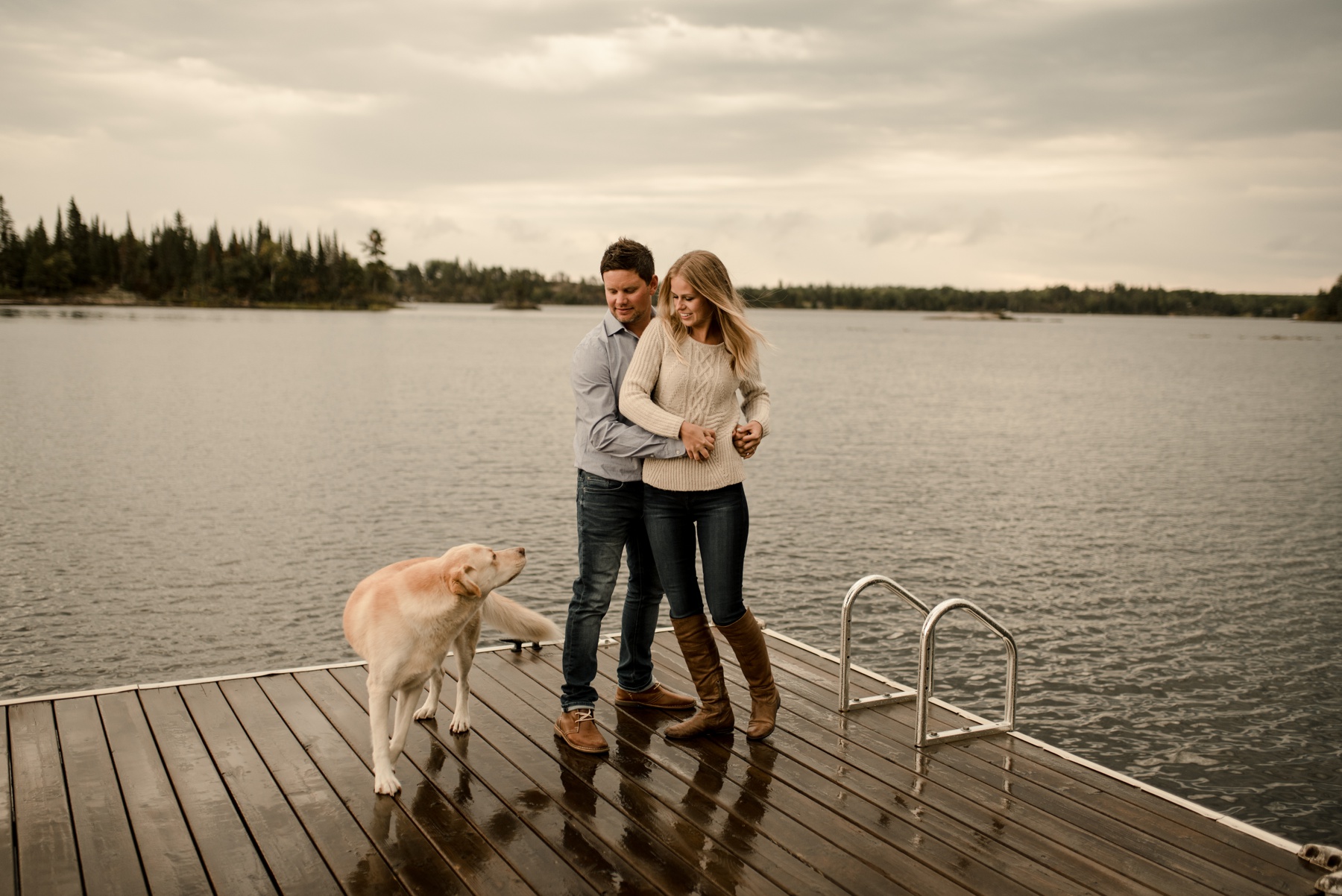 Kenora engagement, Vanessa Renae Photography, Winnipeg weddings, kenora wedding photographer, lake of the woods wedding, engagement session with dog