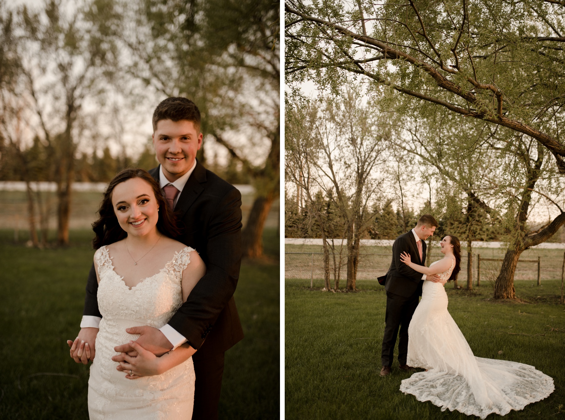 Manitoba spring wedding, prairie wedding portraits, Winnipeg wedding photographer, Manitoba weddings, Canadian elopement photography, sunset wedding portraits, lace mermaid wedding dress
