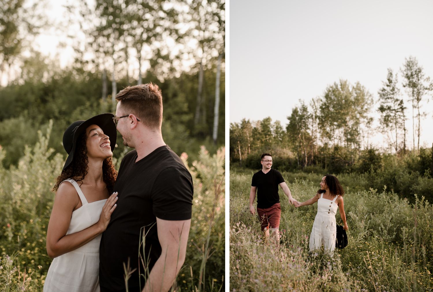 Summer honeymoon session in Sandilands, photographed by Vanessa Renae Photography, a Calgary engagement photographer, available across canada