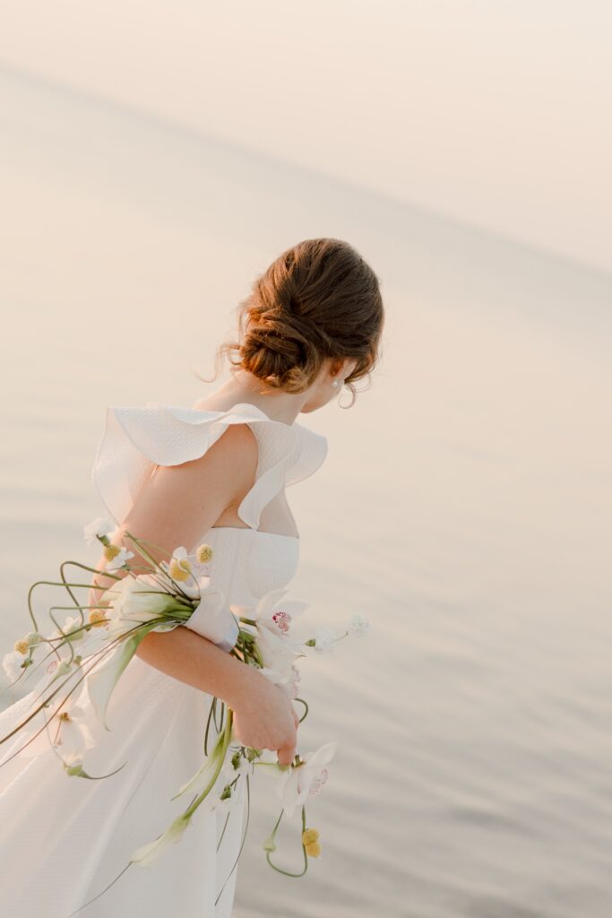 best Winnipeg elopement photographer - grand beach elopement - Vanessa Renae Photography - Winnipeg anniversary session - Alena Leena dress - beach bridal session