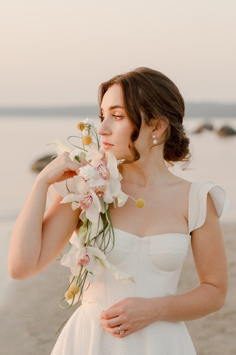best Winnipeg elopement photographer - grand beach elopement - Vanessa Renae Photography - Winnipeg anniversary session - Alena Leena dress - beach bridal session