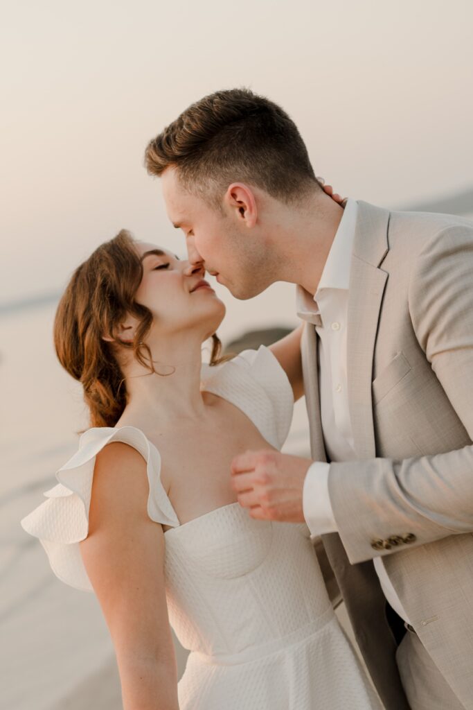 best Winnipeg elopement photographer - grand beach elopement - Vanessa Renae Photography - Winnipeg anniversary session - Alena Leena dress - beach bridal session