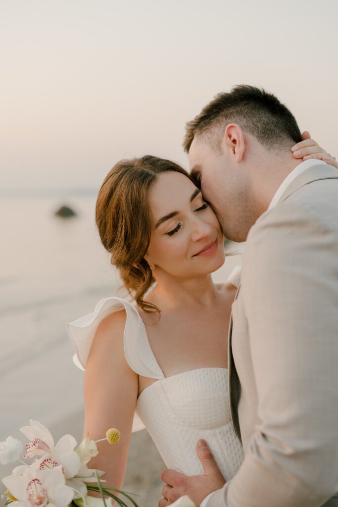 best Winnipeg elopement photographer - grand beach elopement - Vanessa Renae Photography - Winnipeg anniversary session - Alena Leena dress - beach bridal session
