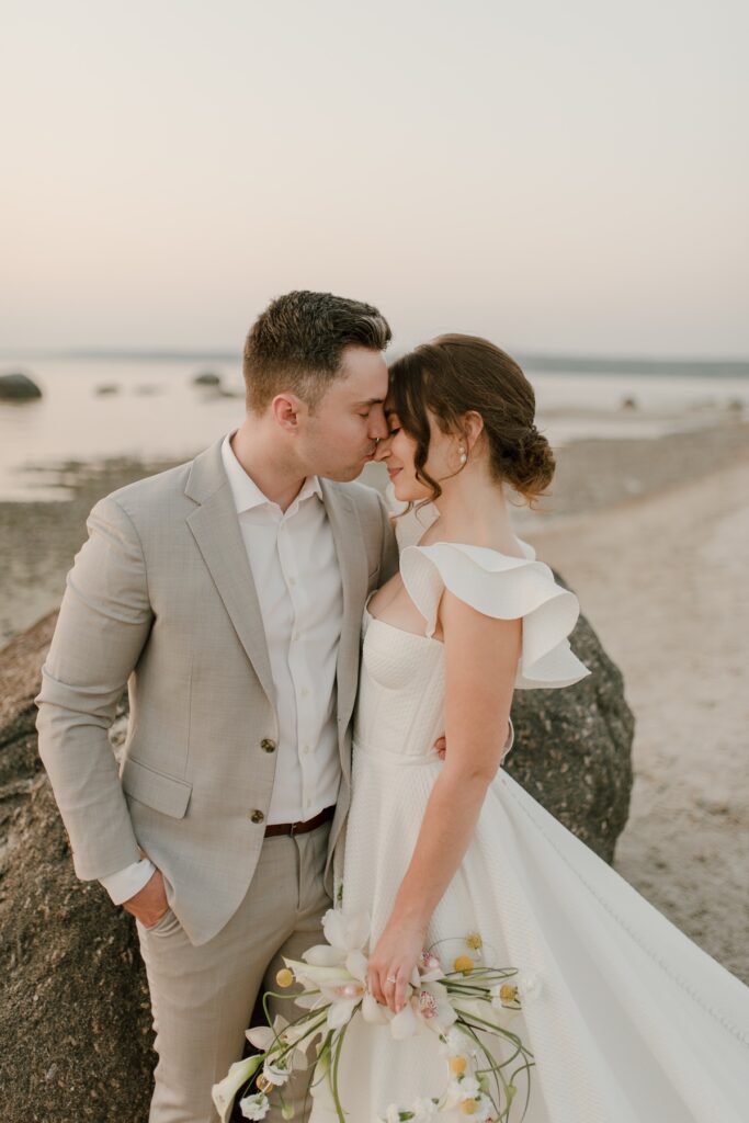 best Winnipeg elopement photographer - grand beach elopement - Vanessa Renae Photography - Winnipeg anniversary session - Alena Leena dress - beach bridal session